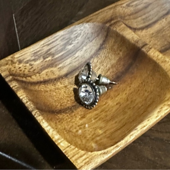 Brighton Silver Crystal Stud Earrings - Picture 2 of 5